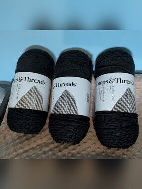Black Yarn - 3-Skeins